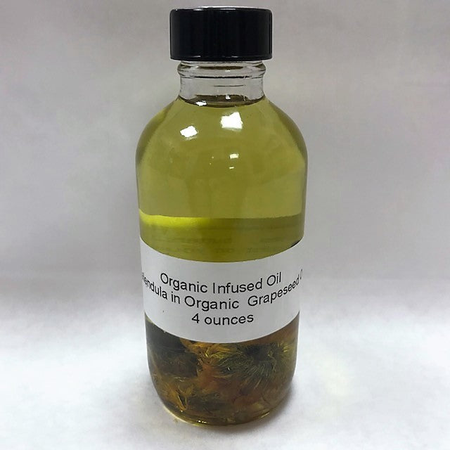 Calendula Infused Grapeseed Oil - Organic - 4 ounces,Oil - Karma Suds
