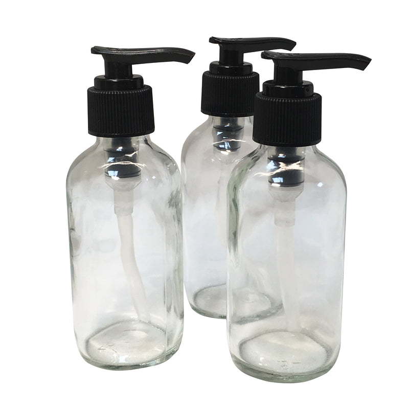 100 ml clear glass with pump - karmasuds.com
