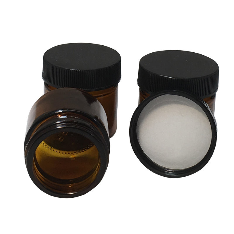 25 ml amber glass jar with lid,packaging - Karma Suds