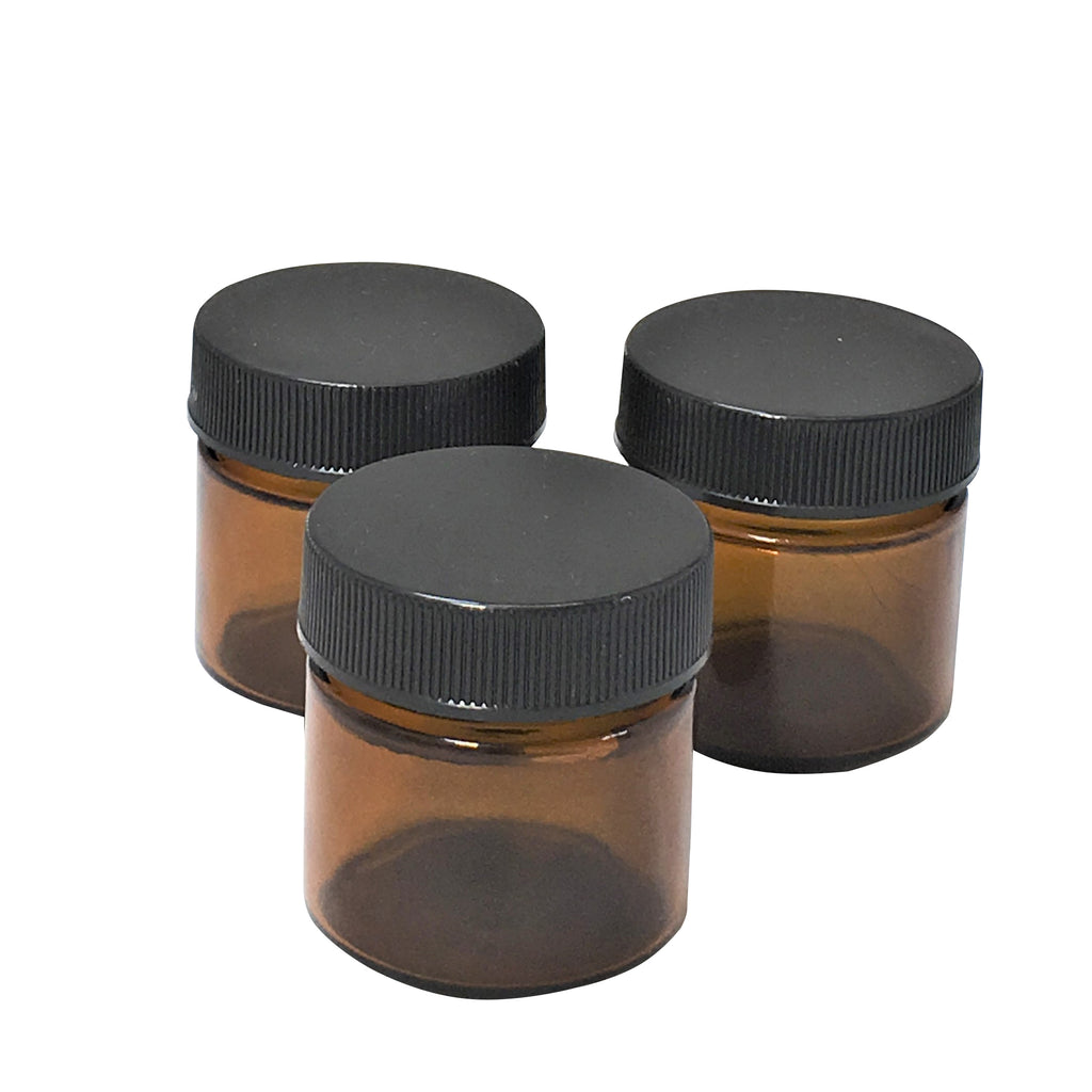 25 ml amber glass jar with lid,packaging - Karma Suds
