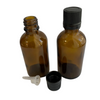 50 mL amber glass bottle with orifice reducer lid (dropper)
