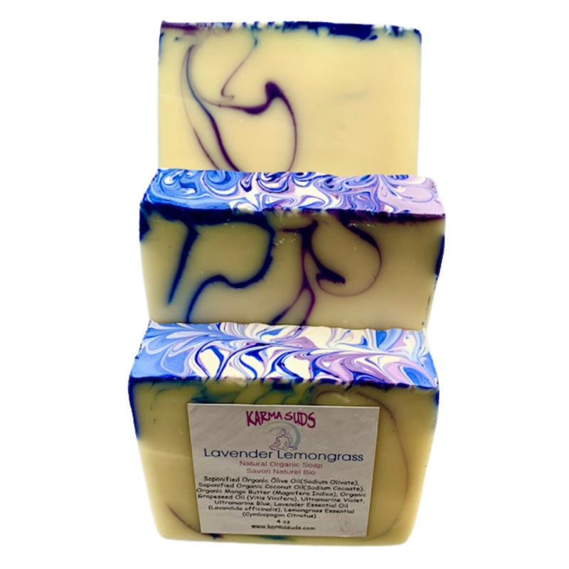 Lavender Lemongrass Natural Organic Bar Soap 4 oz