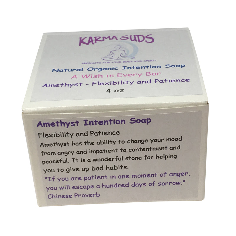 Amethyst Intention Soap - 4 oz - Reiki infused,Soap - Karma Suds
