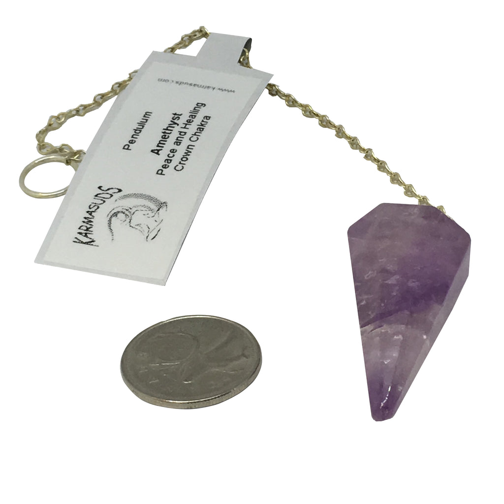 Amethyst Pendulum - Reiki infused,Stones - Karma Suds