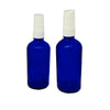 blue glass  bottle with spray top 100 ml,packaging - Karma Suds
