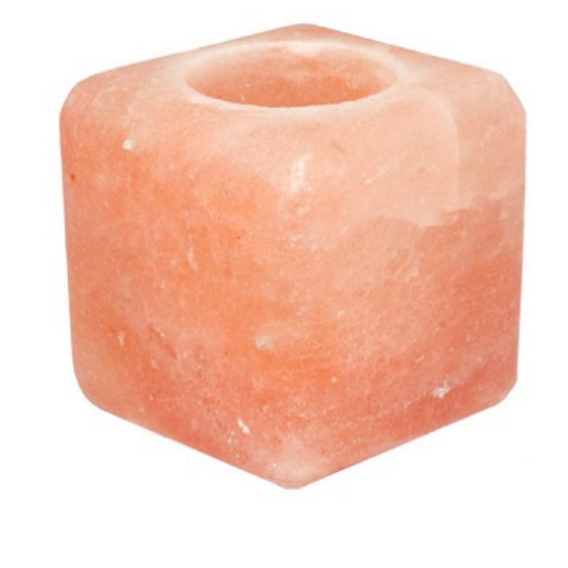 Himalayan Salt candle holder - square - approx 3.25" x 3.25",Himalayan Salt - Karma Suds
