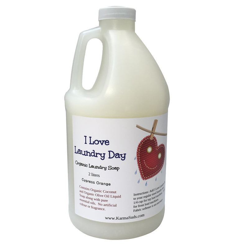 I Love Laundry Day - Organic Laundry Soap - 2 L,Household Products - Karma Suds
