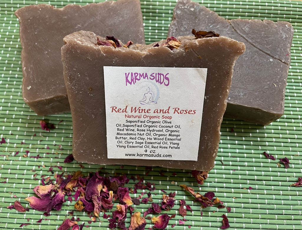 Red Wine & Roses - Natural Organic Bar Soap 4oz