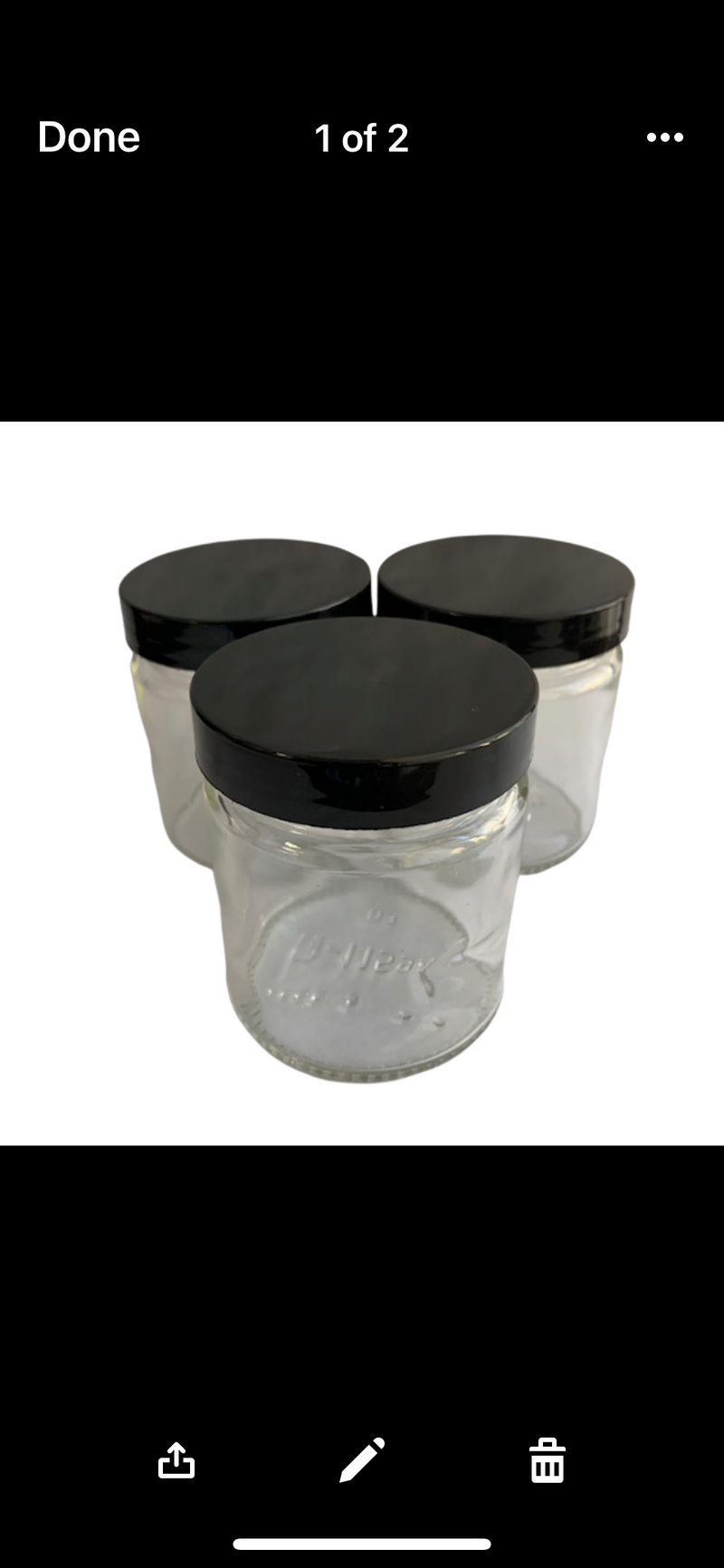 8 ounce clear glass jar with lid
