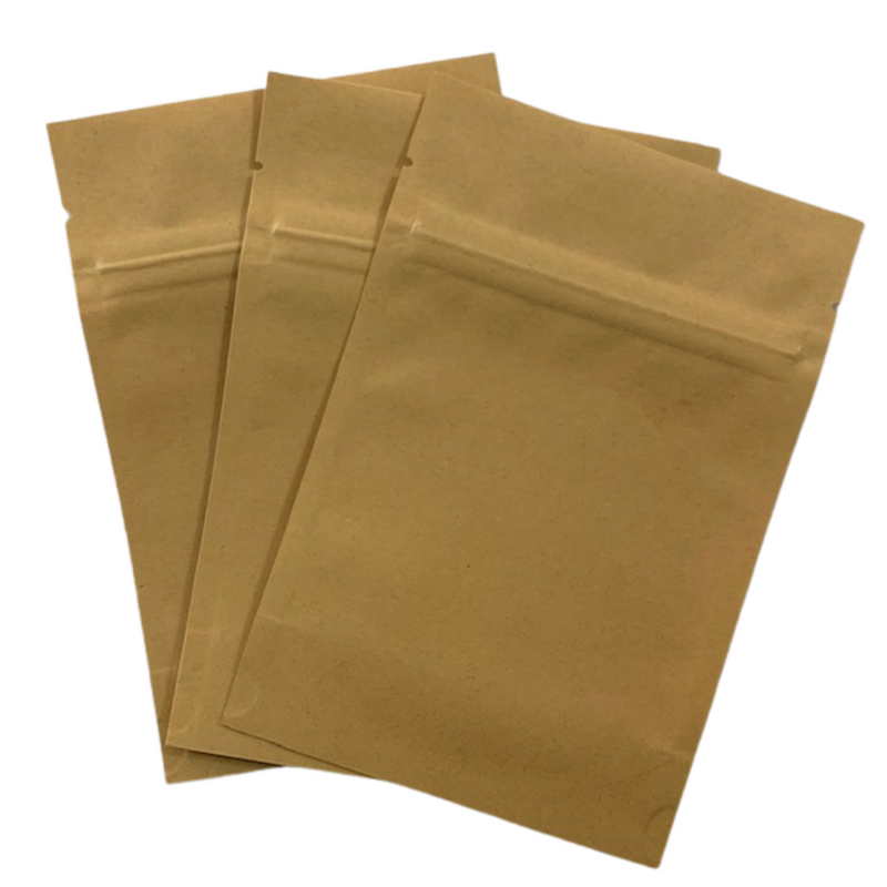 2 oz Kraft Zip Bags - 12 pack