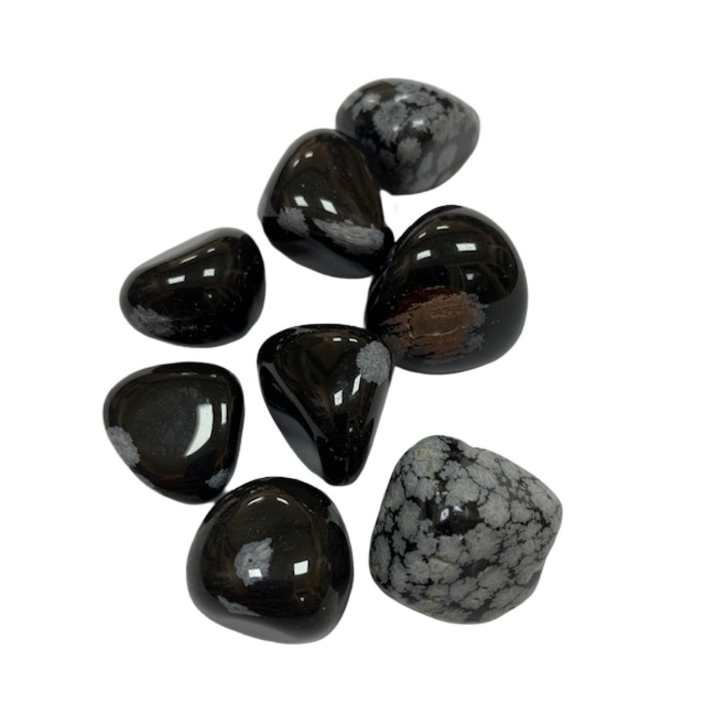 Snowflake Obsidian - Reiki infused tumbled stones
